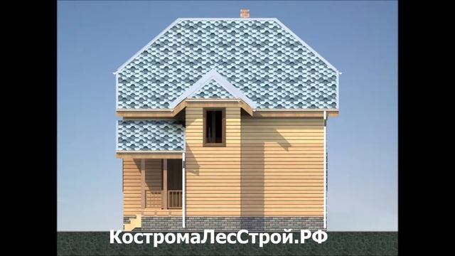 Дом из профилированного бруса Пересвет. S = 125 кв.м. смотреть онлайн