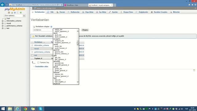 Wamp'da WP kurarken alınan database hatası çözümü | mustafadizdar.com смотреть онлайн