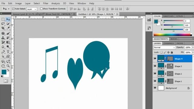 Learn Photoshop, Move Tool. смотреть онлайн