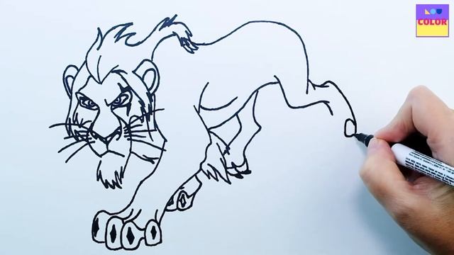 Как нарисовать Леона льва Шрама. Жидкая акварель смотреть онлайн