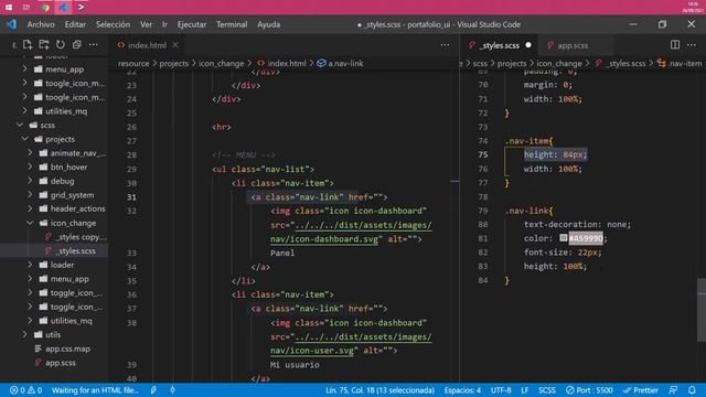 Cambiar color de icono SVG / PNG - Maquetación menú dashboard :D - SCSS( SASS ) смотреть онлайн