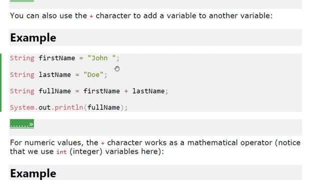 java variables смотреть онлайн
