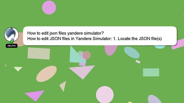 How to edit json files yandere simulator? смотреть онлайн