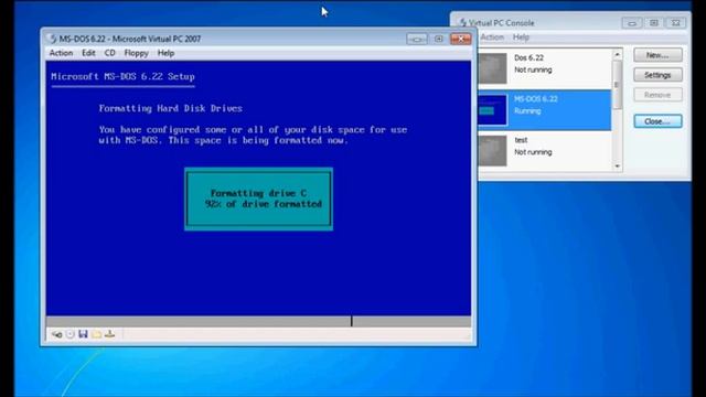 MS-DOS 6.22 Installation смотреть онлайн