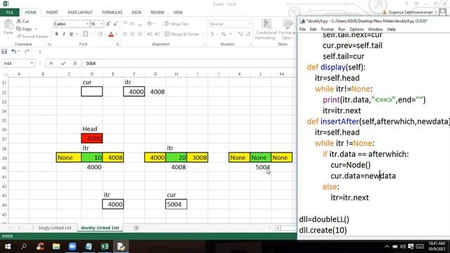 Doubly Linked List using Python смотреть онлайн