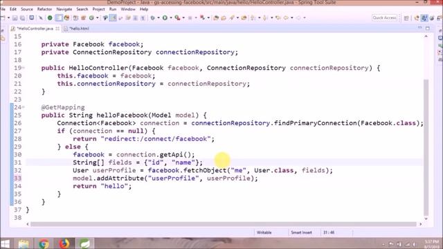 3 - How to fetch Facebook data using Graph API in Spring Social? #GraphAPI #SpringSocial #SpringBoo смотреть онлайн