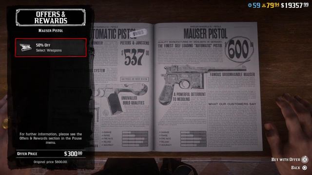 Red Dead Redemption 2 - Mauser Pistol