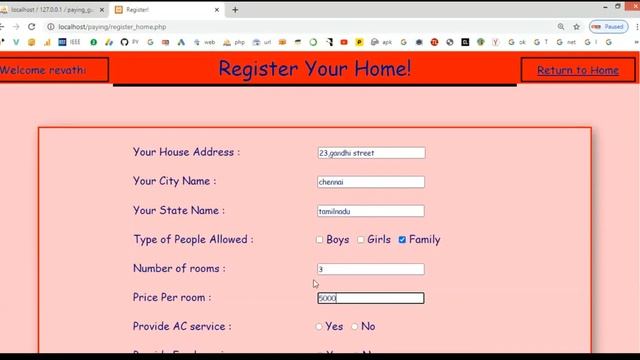 Paying Guest on Home System in PHP смотреть онлайн