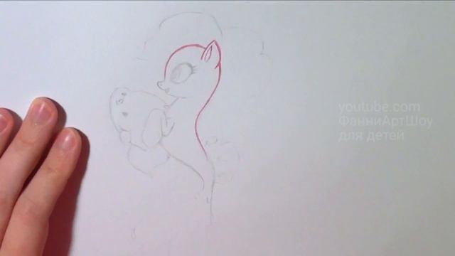 Как нарисовать пони русалку Пинки Пай. Раскраска пони смотреть онлайн