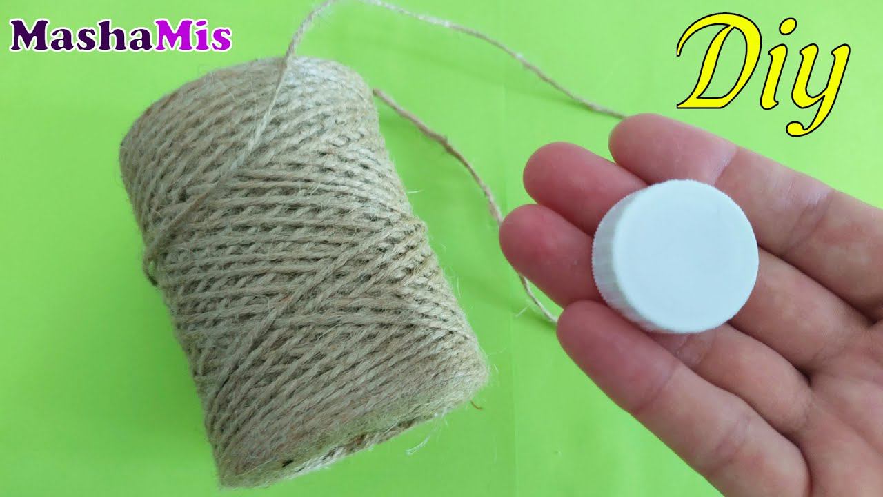 КРАСОТА из ДЖУТА и крышки своими руками смотреть онлайн