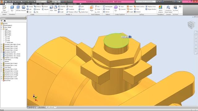 Ball Valve || Autodesk Inventor Tutorial смотреть онлайн