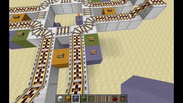 Minecraft - IMPROVED! - 4-Way Double Rail Intersection смотреть онлайн