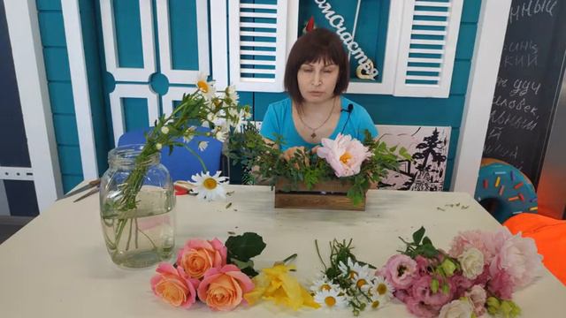 МК по созданию Цветочной Композиции смотреть онлайн