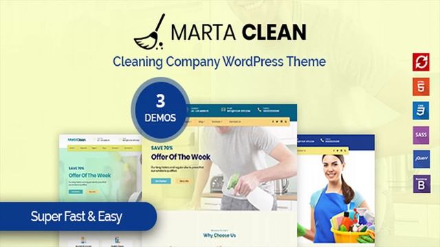 Marta - Cleaning Company WordPress Theme | Themeforest Website Templates and Themes смотреть онлайн