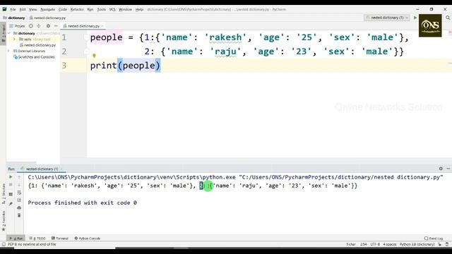 Nested Dictionary in python in hindi || Tutorial - 24 || Python Tutorial смотреть онлайн