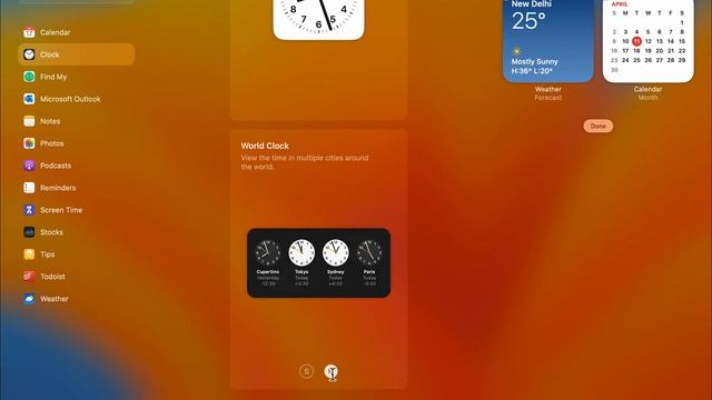 Clock Widget on Mac Desktop - macOS Sonoma Watch, Time Widgets смотреть онлайн