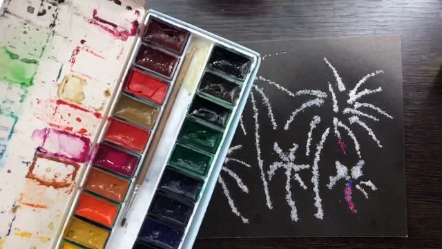 Рисование солью «Салют Победы» смотреть онлайн