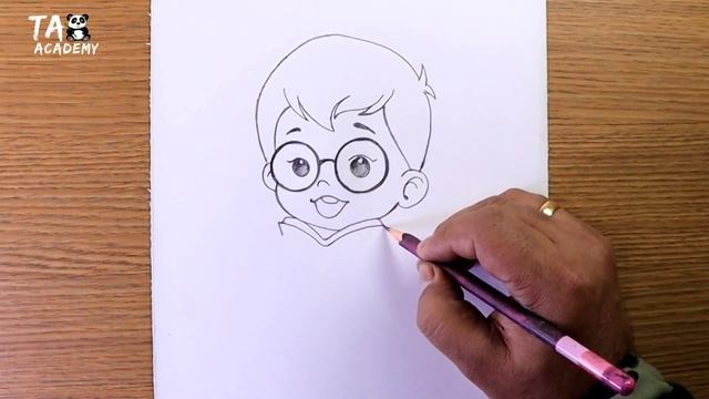Baby boy with specs reading books Pencil drawing@TaposhiartsAcademy смотреть онлайн