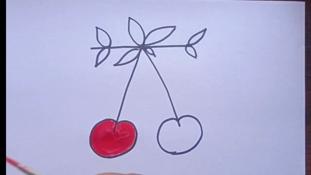 How to Draw Cheery From Number 7 || Step by Step Drawing of Cherries art tutorial | Little Sketcher смотреть онлайн