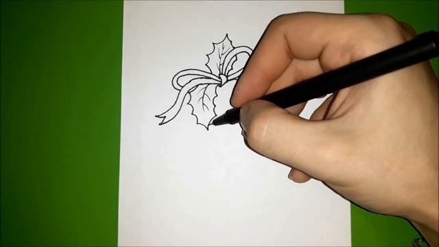 Как нарисовать РОЖДЕСТВЕНСКИЙ КОЛОКОЛ? смотреть онлайн