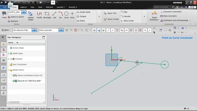 NX CAD Sketch Beginners Tutorial#9 || Sketching || Geometric Constraints || Part-1. смотреть онлайн