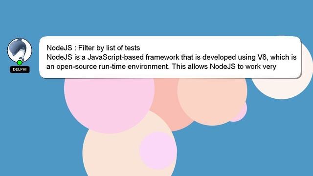 NodeJS : Filter by list of tests смотреть онлайн