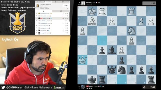 Hikaru Nakamura plays Arena Kings Season 7, Week 1 смотреть онлайн