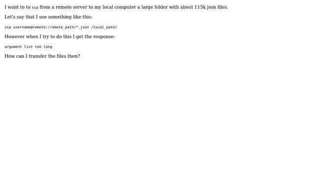 Unix & Linux: Bash - argument list too long смотреть онлайн