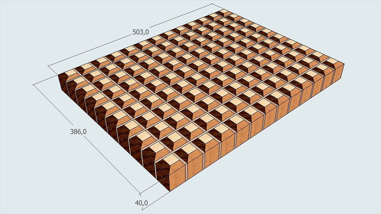 3D торцевая разделочная доска №15: версия для столяров
3D board #15. Version for woodworkers смотреть онлайн
