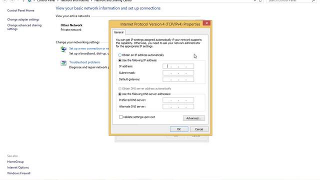 How to setup a Static IP Address Windows 8.1 смотреть онлайн