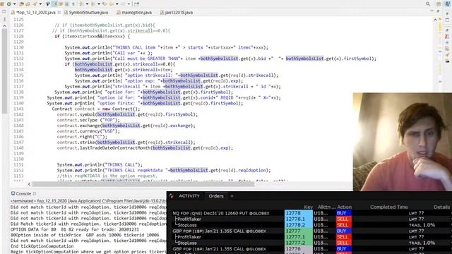Console Log Trading Algo - Retrieve Accurate FOP Price - Interactive Brokers Java API смотреть онлайн