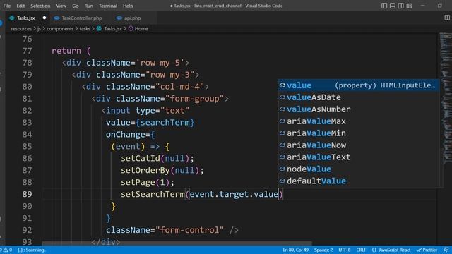 CRUD Application ب Laravel 9 and React js -15- (Search for Tasks) | Moroccan Darija смотреть онлайн