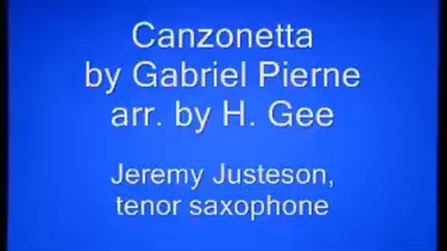 Canzonetta by Gabriel Pierne - tenor saxophone смотреть онлайн