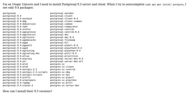 Ubuntu: How to install Postgresql 9.3 instead of default 9.4 in Ubuntu 14.10? (2 Solutions!!) смотреть онлайн