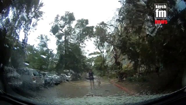 На машину в Керчи упала огромная ветка смотреть онлайн