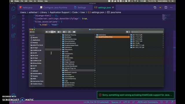 Java working on Mac Visual Studio Code смотреть онлайн