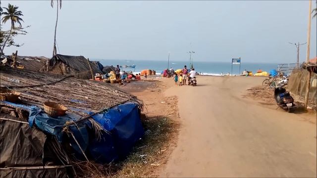Индия Южный Гоа рыбацкая деревня Колва смотреть онлайн