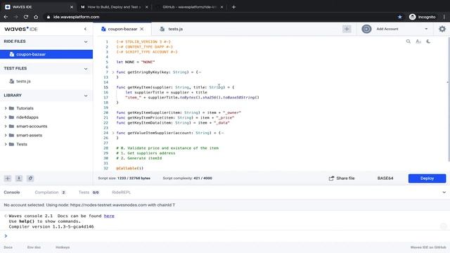 Week 4, Lesson 2. Building dApps with Ride смотреть онлайн