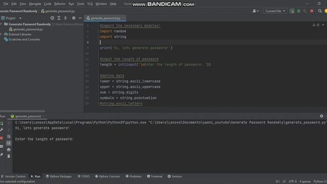 Random password Generator with python | Python Projects смотреть онлайн
