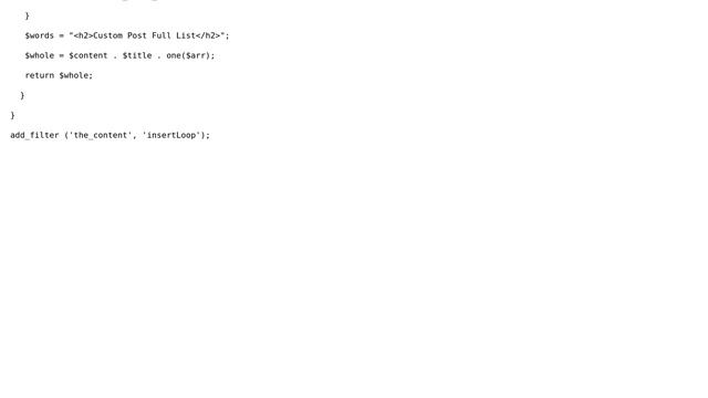 Wordpress: For each loop will not append to the_content hook смотреть онлайн