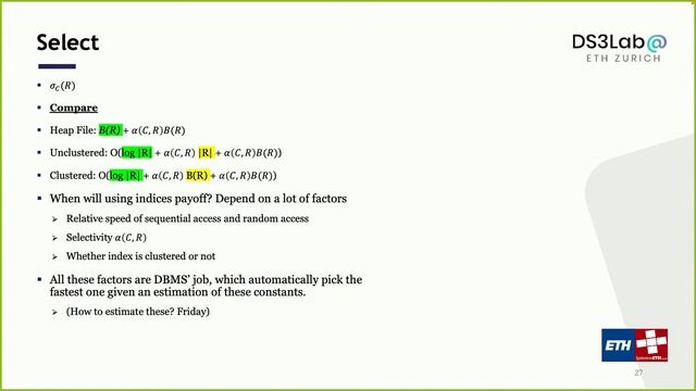 Lecture 18. Access Methods and Operator Execution (Data Modelling and Databases 2022) смотреть онлайн