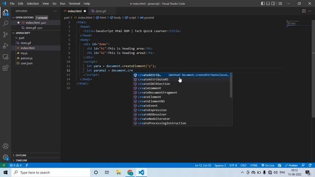 The Modern JavaScript Tutorial | Part 31 | DOM In JavaScript | Tech Quick Learner смотреть онлайн