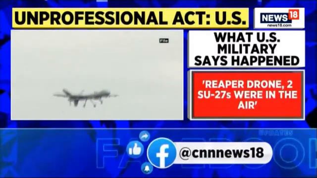 U.S Spy Drone Crashes Into Sea After Russian Intercept | U.S Drone Incident | U.S News LIVE | News1 смотреть онлайн