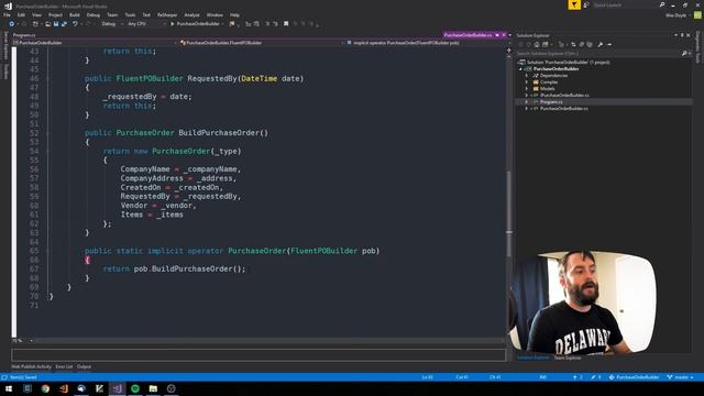 Builder Pattern Example in C# смотреть онлайн