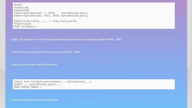 How to export clob field datas in oracle sql developer смотреть онлайн