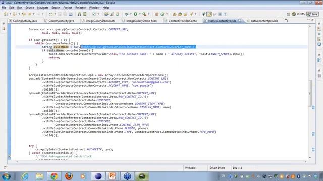 Android Tutorial - Content Provider - Contact Application (Part-4) | Edureka смотреть онлайн