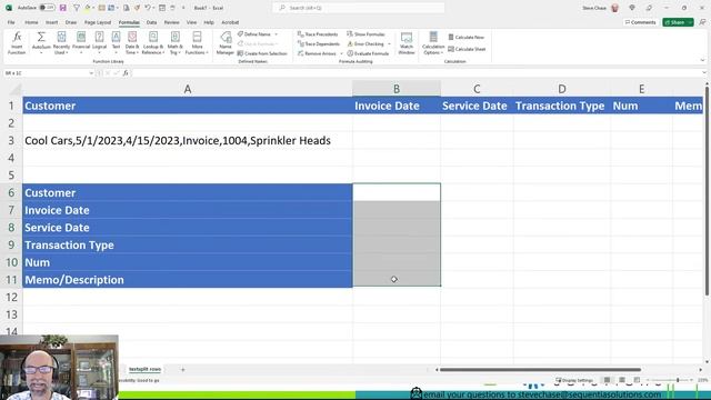 Text Split Function in Excel смотреть онлайн