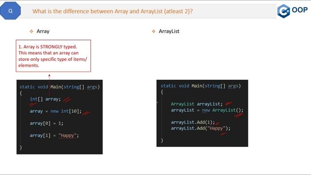 What is the difference between Array and ArrayList (atleast 2)? смотреть онлайн