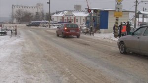 Можгинский железнодорожный переезд.