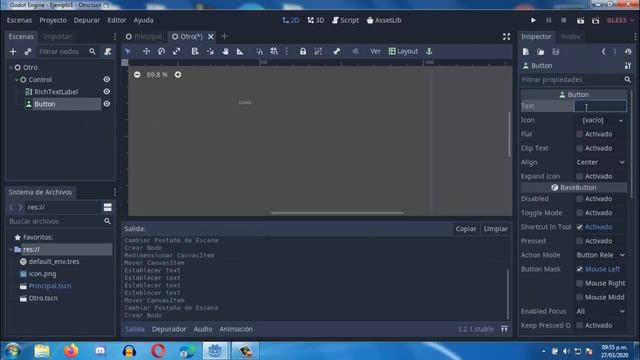1) Godot 3 En español - Introducción [menu, señales, cambiar de escena, salir] смотреть онлайн